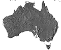 Australia grayscale relief maps